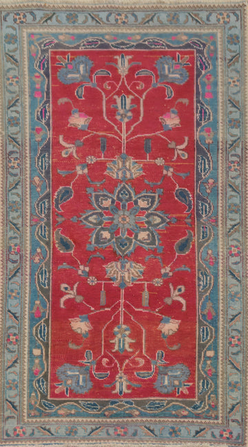 Handmade Floral Tabriz Persian Rug 3x6