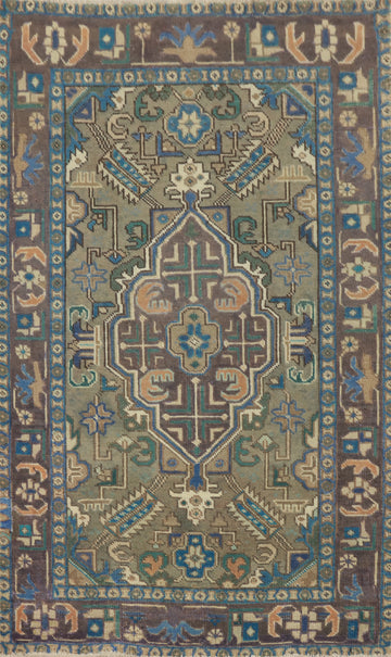 Geometric Wool Tabriz Persian Rug 3x5