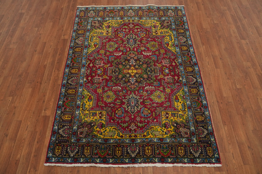 Traditional Wool Tabriz Persian Rug 5x7