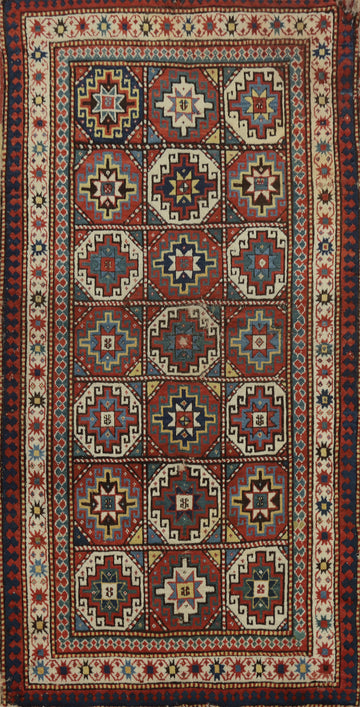 Antique Vegetable Dye Shiraz Persian Rug 4x8