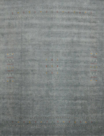 Gray Wool Gabbeh Square Large Rug 12x12