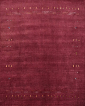 Versatile Deep Red Gabbeh Area Rug 8x8 Perfect for Cozy Interiors