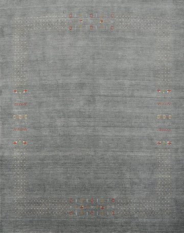 Chic Grey Gabbeh Rug 9x9 with Intricate Patterns Ideal for Any Living Space