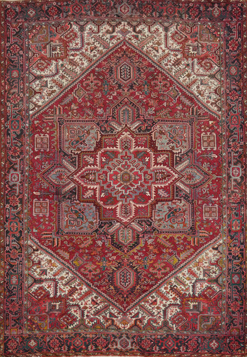 Vegetable Dye Red Heriz Persian Area Rug 10x13