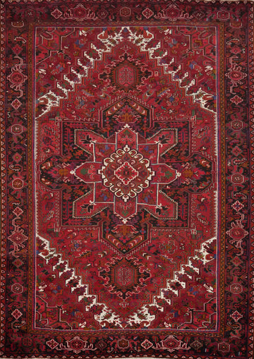 Large Geometric Heriz Vegetable Dye Persian Area Rug 10x13