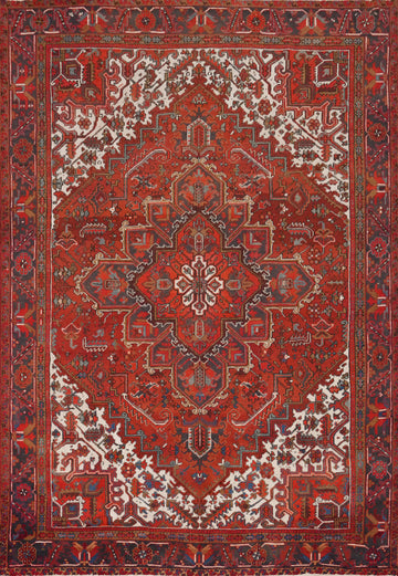 Vegetable Dye Wool Heriz Persian Area Rug 9x11