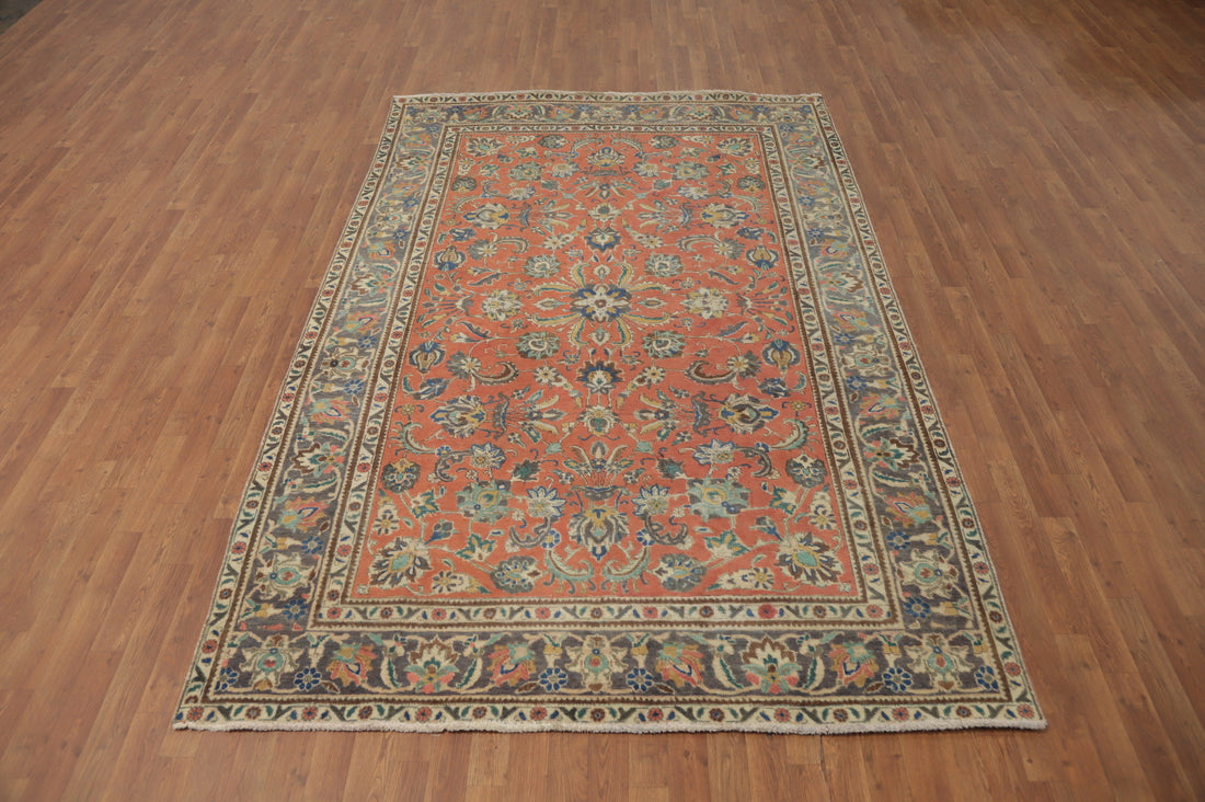 Floral Tabriz Persian Area Rug 6x10