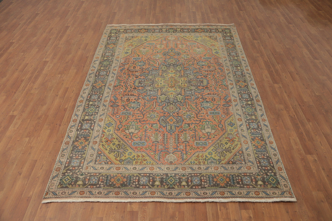 Handmade Wool Tabriz Persian Area Rug 7x10