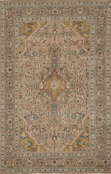 Handcrafted Wool Tabriz Persian Area Rug 7x10