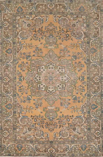 Vintage Wool Tabriz Persian Area Rug 6x9