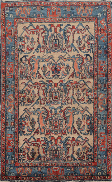 Vegetable Dye Wool Heriz Serapi Persian Rug 3x5