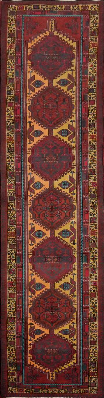 Geometric Ardebil Persian Runner Rug 4x15