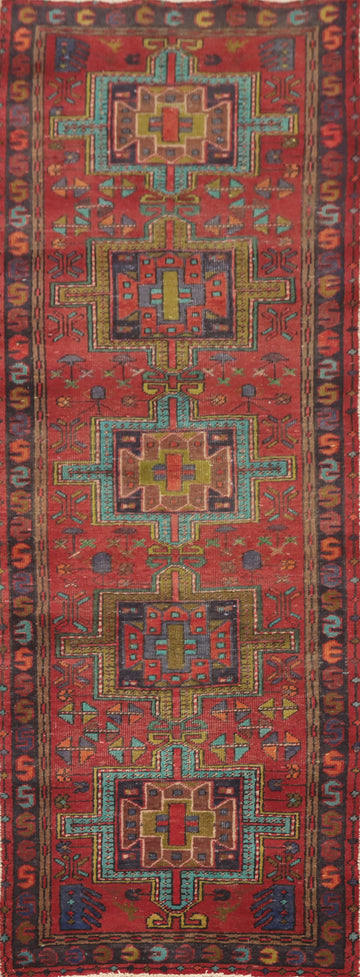 Geometric Ardebil Persian Runner Rug 3x10