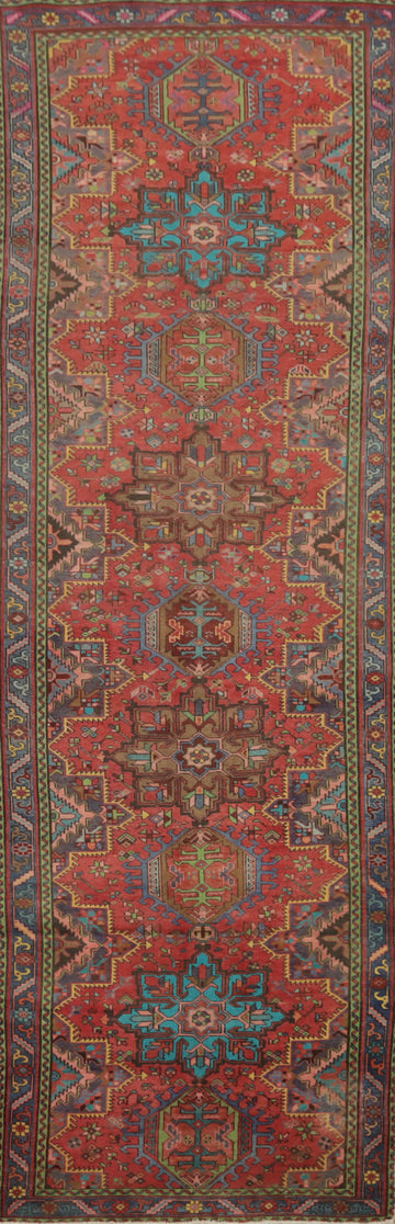 Vintage Wool Tabriz Persian Runner Rug 4x15