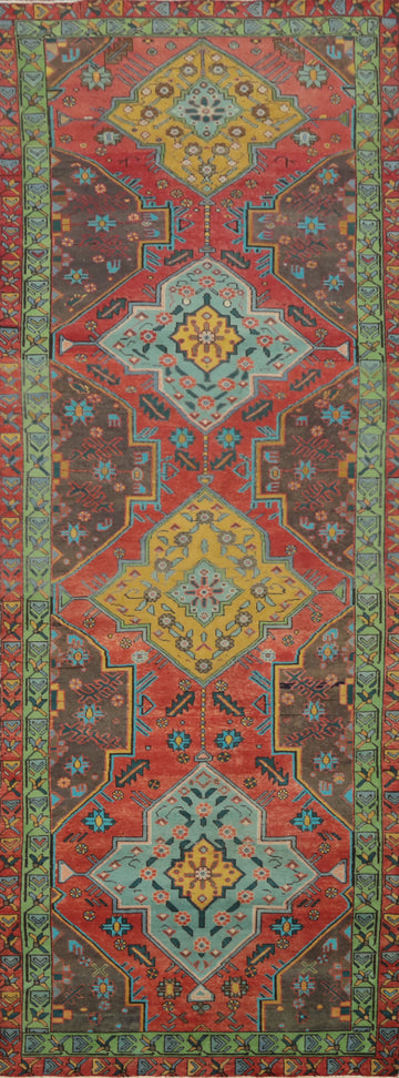 Traditional Wool Tabriz Persian Runner Rug 4x14