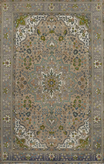 Traditional Floral Tabriz Persian Area Rug 7x10