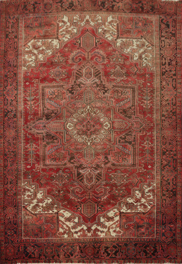Geometric Wool Heriz Persian Area Rug 8x10