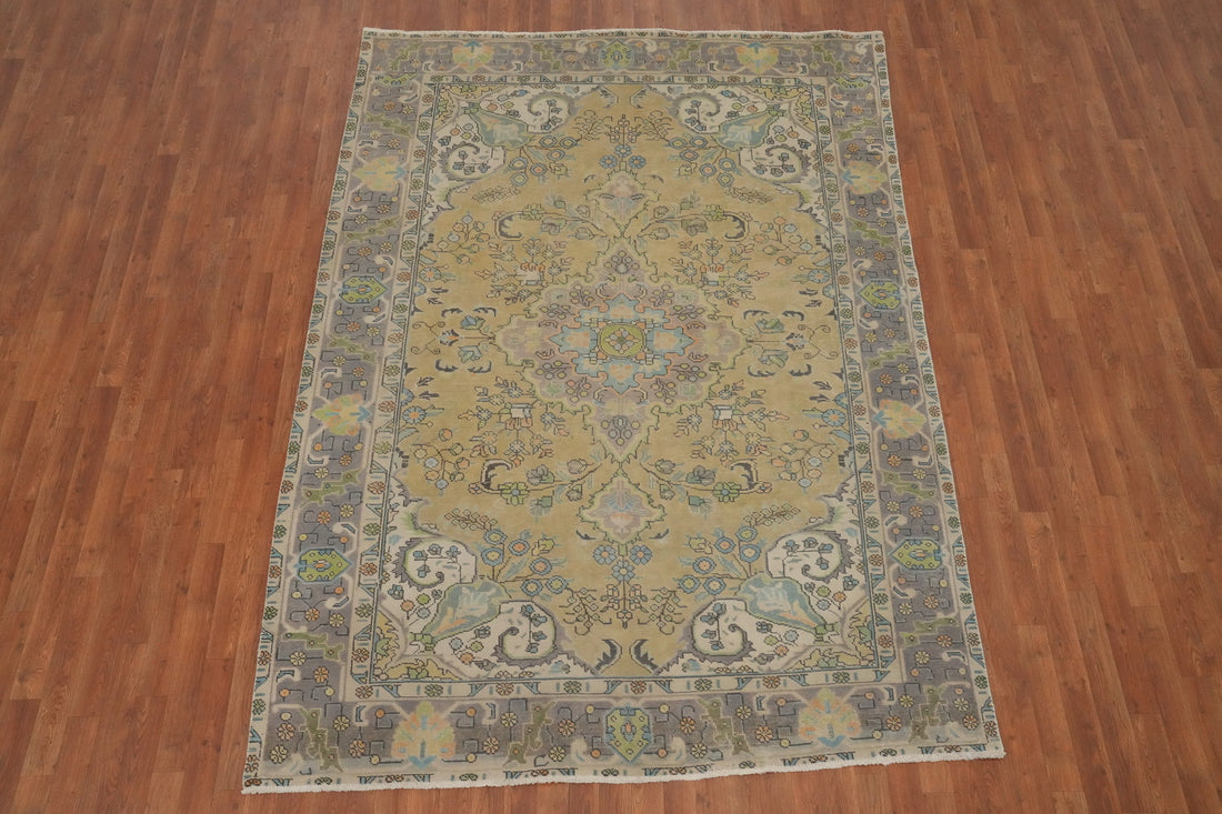 Traditional Wool Tabriz Persian Area Rug 7x9