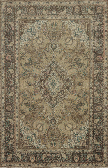 Traditional Wool Floral Tabriz Persian Area Rug 6x9