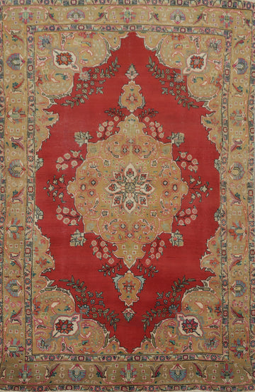 Traditional Red Tabriz Persian Area Rug 6x9