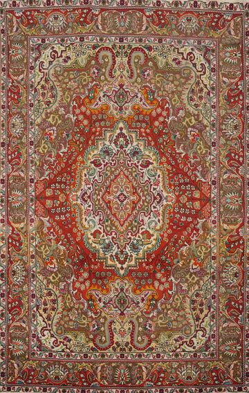 Traditional Wool Tabriz Persian Area Rug 6x9