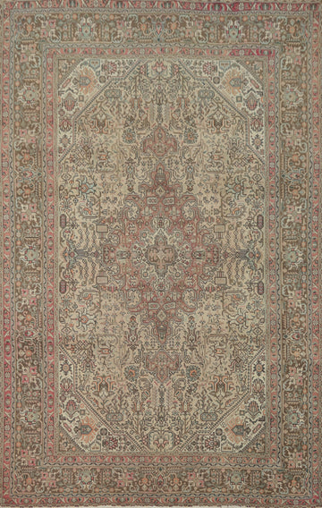 Traditional Wool Tabriz Persian Area Rug 6x9