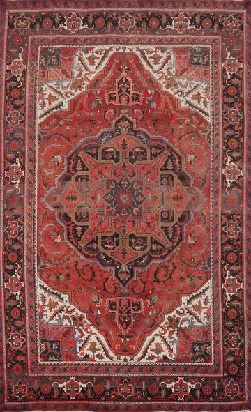 Vegetable Dye Wool Heriz Persian Area Rug 8x11