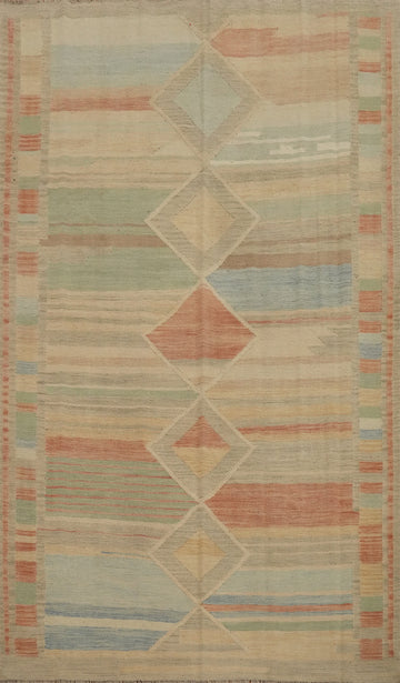 Muted Pastel Geometric Kilim Rug 6x9 for Elegant Interiors