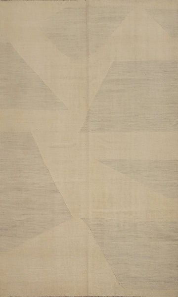 Elegant Minimalist Geometric Kilim Area Rug 5x8 for Modern Spaces