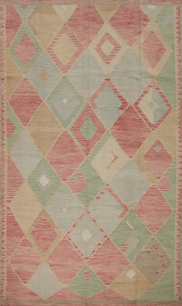 Pastel Diamond Kilim Area Rug 6x9 for a Stylish Modern Look