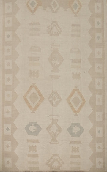 Geometric Kilim Flat Weave Area Rug 9x12