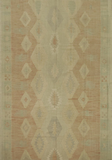 Geometric Kilim Vegetable Dye Area Rug 8x10