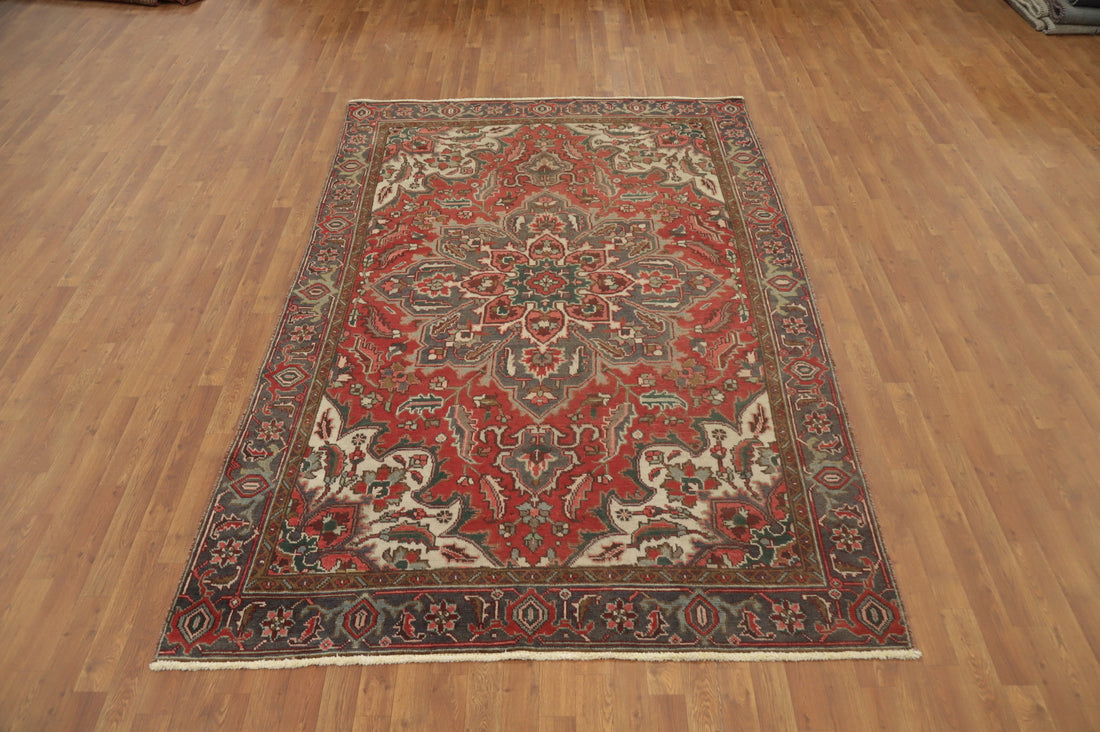 Vegetable Dye Heriz Persian Area Rug 6x9