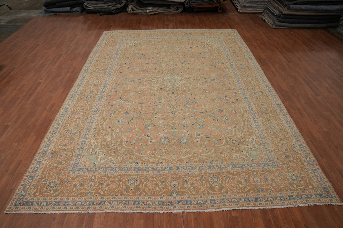 Traditional Floral Kashan Persian Large Rug 10x14