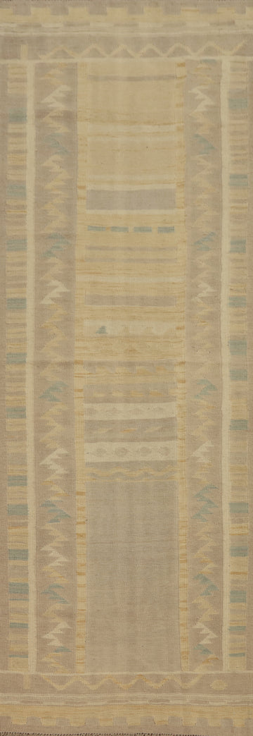 Vegetable Dye Kilim Flat Weave Runner Rug 3x10