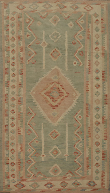 Geometric Kilim Flat Weave Area Rug 5x8