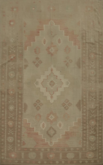 Vegetable Dye Wool Kilim Handwoven Area Rug 9x12