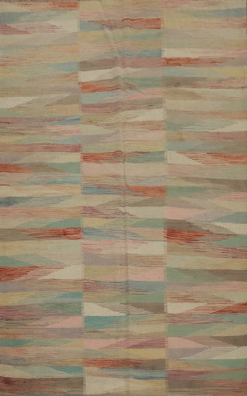 Vegetable Dye Wool Kilim Handwoven Rug 5x7