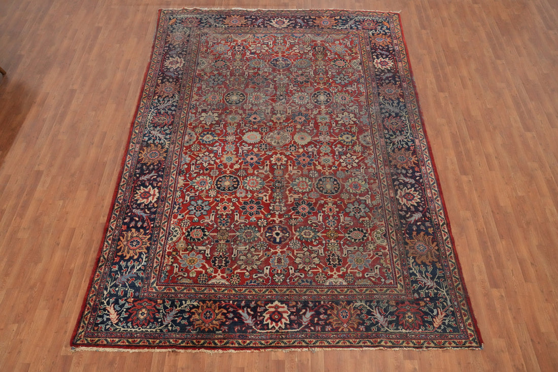 Antique Vegetable Dye Mahal Persian Area Rug 9x12