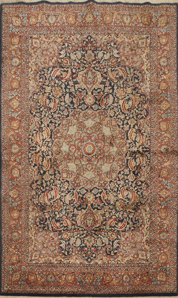100% Silk Antique Hereke Turkish Rug 4x6