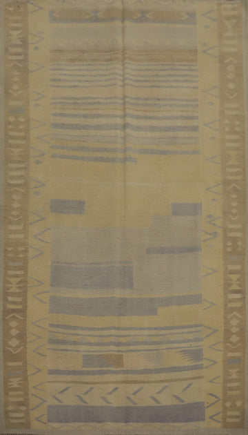 Vegetable Dye Wool Kilim Handwoven Area Rug 5x8
