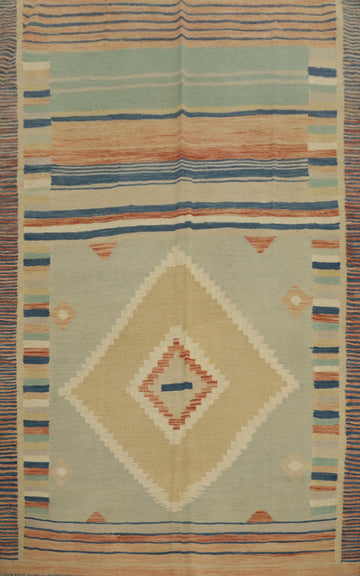 Vegetable Dye Kilim Handwoven Rug 5x7