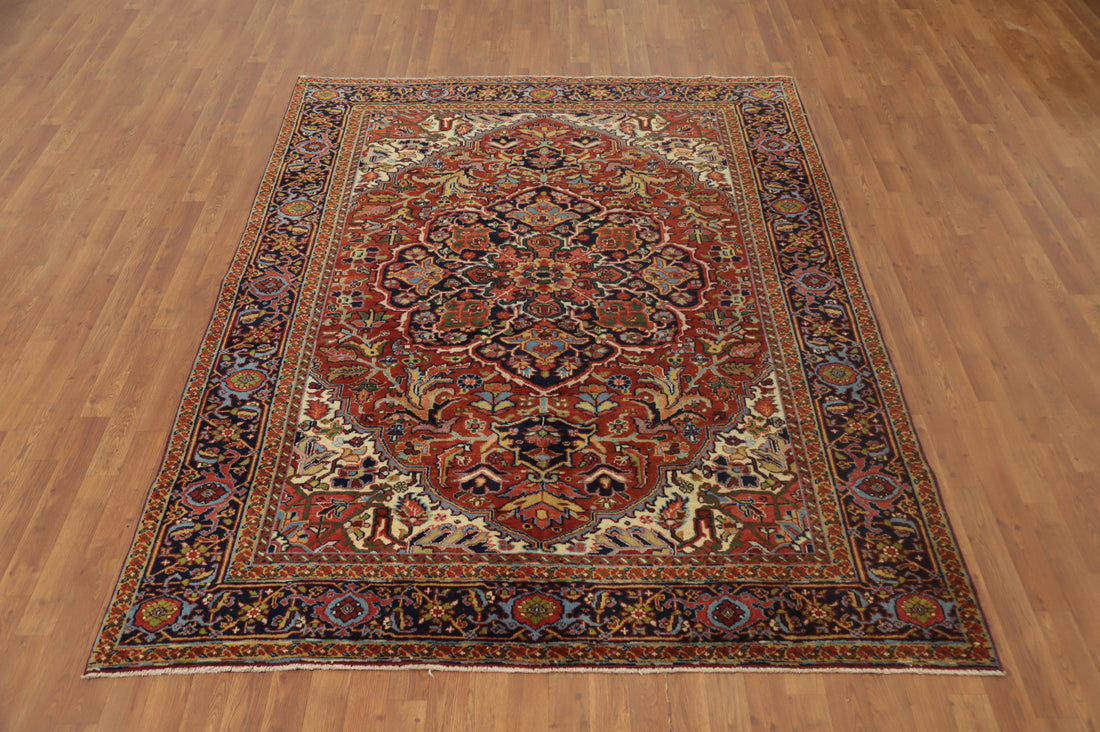 Vegetable Dye Heriz Persian Area Rug 6x9