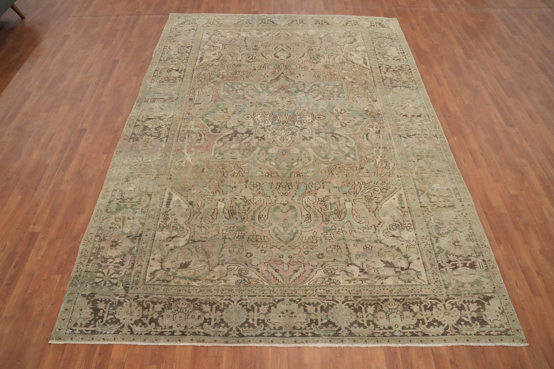 Antique Vegetable Dye Heriz Persian Area Rug 8x12