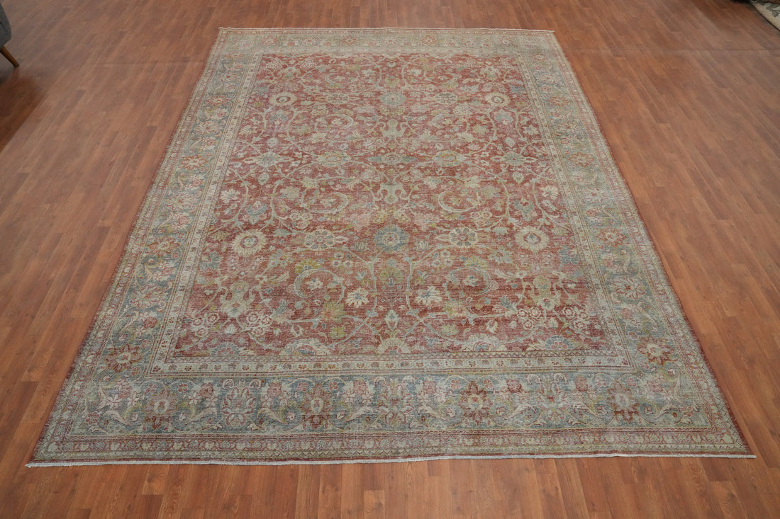 Pre-1900 Vegetable Dye Sultanabad Ziegler Persian Area Rug 9x13