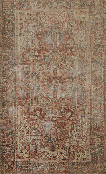 Pre-1900 Vegetable Dye Heriz Serapi Persian Area Rug 8x12