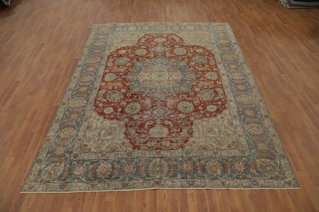 Antique Vegetable Dye Tabriz Persian Area Rug 8x10