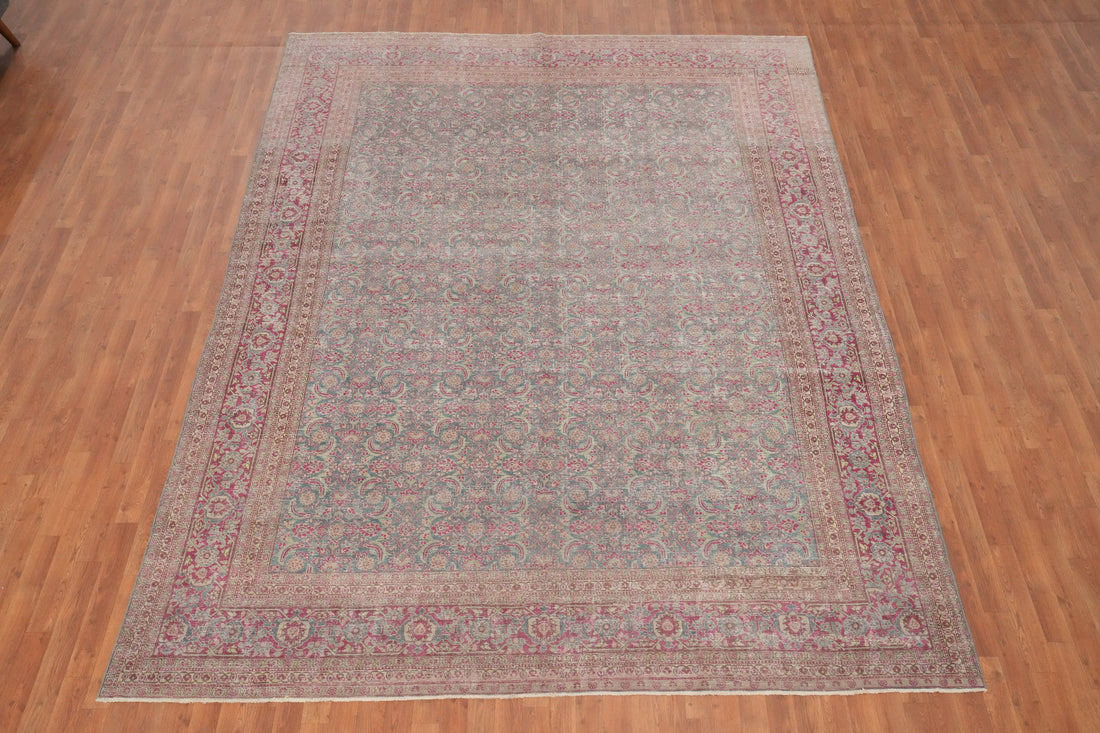 Antique Vegetable Dye Tabriz Persian Area Rug 9x12