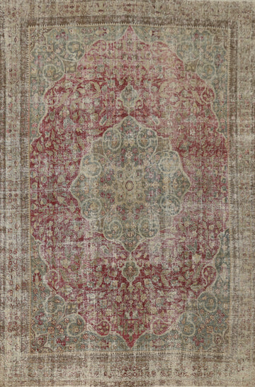 Antique Vegetable Dye Tabriz Persian Area Rug 9x12