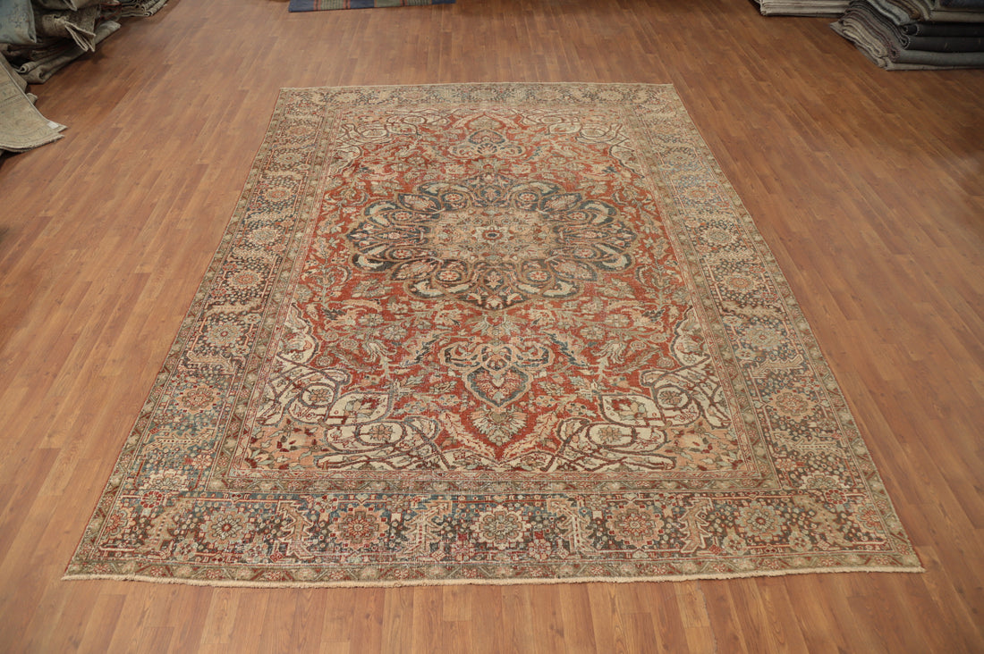 Antique Vegetable Dye Bakhtiari Persian Area Rug 9x12